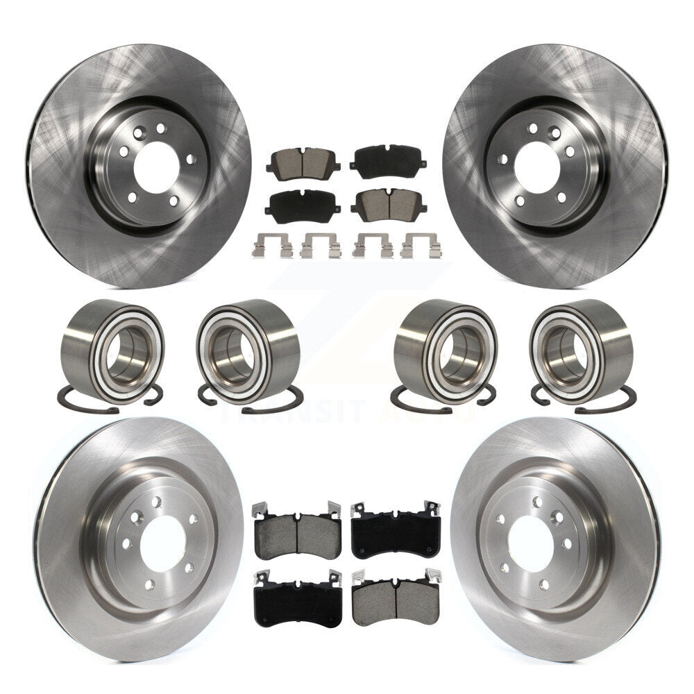 Front Rear Wheel Bearing Disc Brake Rotor And Ceramic Pad Kit (10Pc) For Land Rover Range KBB-129829