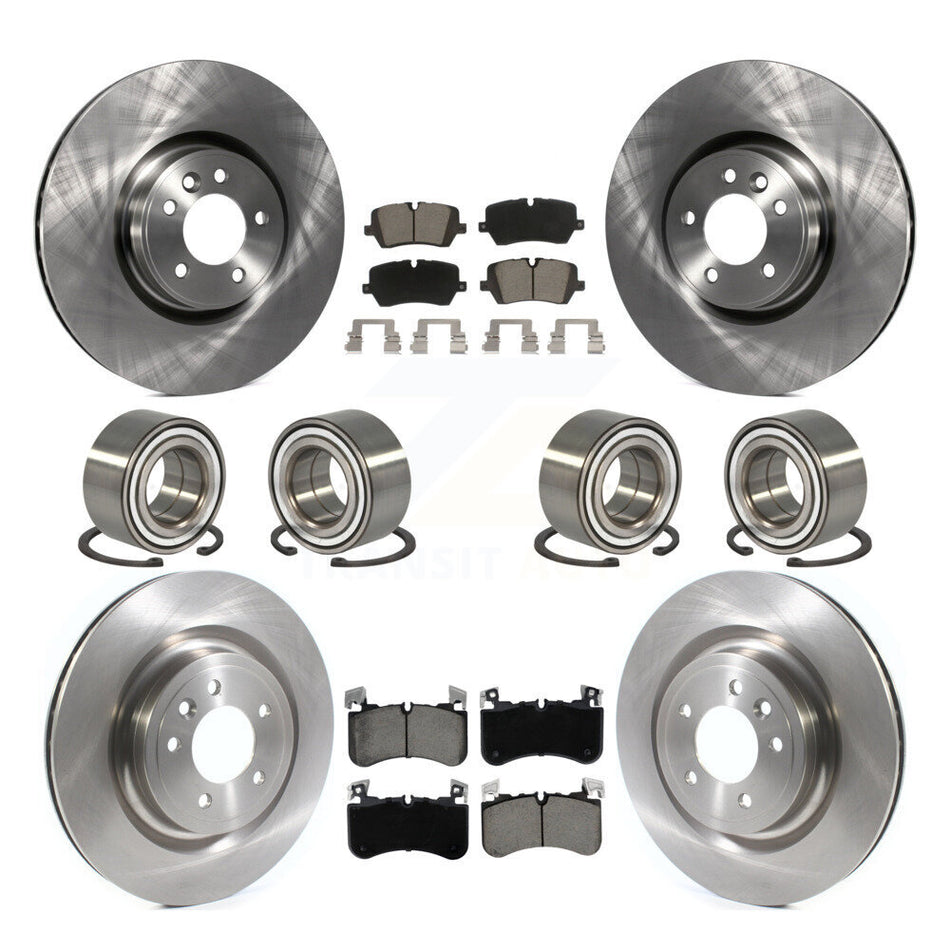 Front Rear Wheel Bearing Disc Brake Rotor And Ceramic Pad Kit (10Pc) For Land Rover Range KBB-129829