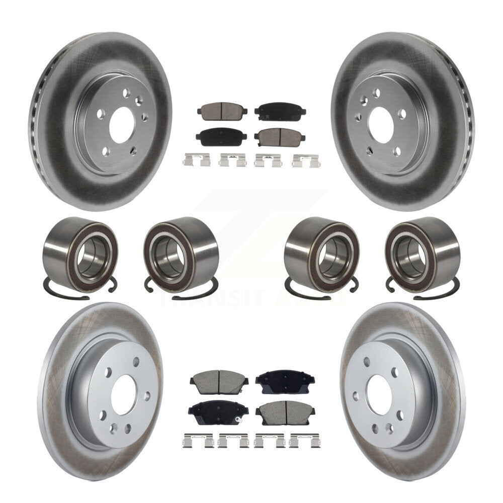 Front Rear Bearing Coated Brake Rotor Pads Kit (10Pc) For Chevrolet Trax Buick Encore AWD KBB-129831