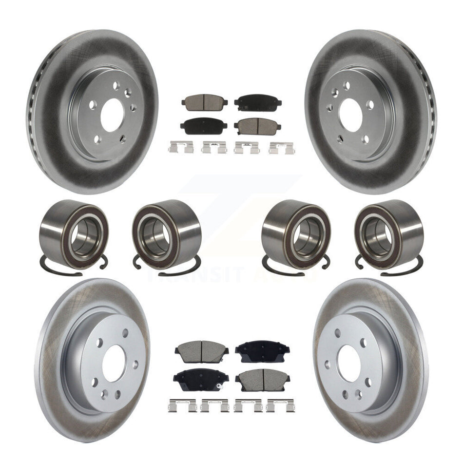 Front Rear Bearing Coated Brake Rotor Pads Kit (10Pc) For Chevrolet Trax Buick Encore AWD KBB-129831