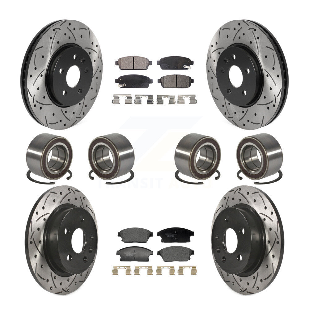 Front Rear Bearing Coated Brake Rotor Pads Kit (10Pc) For Chevrolet Trax Buick Encore AWD KBB-129834
