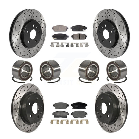 Front Rear Bearing Coated Brake Rotor Pads Kit (10Pc) For Chevrolet Trax Buick Encore AWD KBB-129834