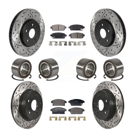 Front Rear Bearing Coated Brake Rotor Pads Kit (10Pc) For Chevrolet Trax Buick Encore AWD KBB-129835