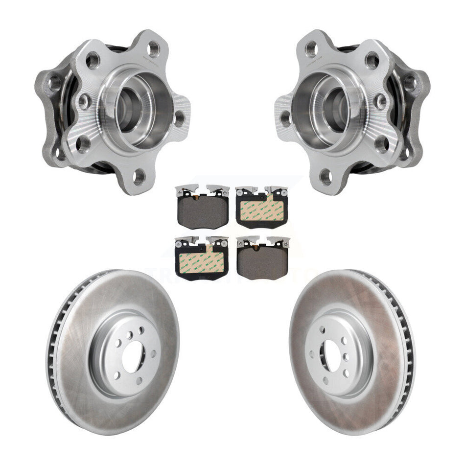 Front Hub Bearing Coated Brake Rotor Pad Kit For BMW 330i xDrive 530i 330e 540i 430i 530e KBB-129839