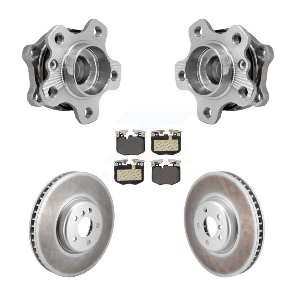 Front Hub Bearing Coated Brake Rotor Pad Kit For BMW 330i xDrive 530i 330e 540i 430i 530e KBB-129841