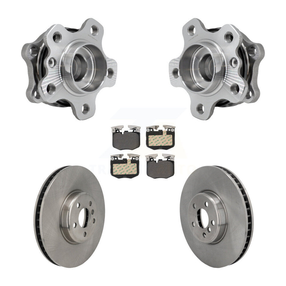 Front Hub Bearing Brake Rotor Pads Kit For BMW 330i xDrive 530i 330e 540i 430i 530e M240i KBB-129848