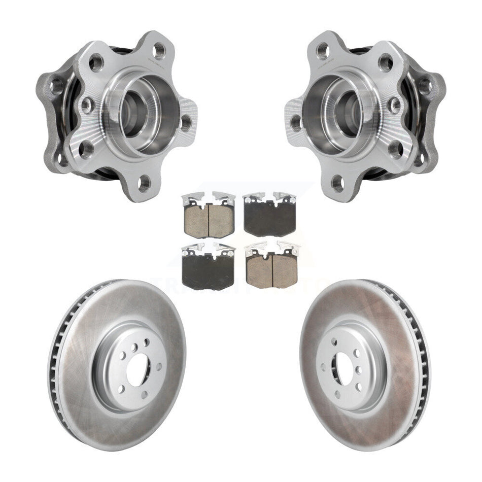 Front Hub Bearing Coated Brake Rotor Pad Kit For BMW 330i xDrive 530i 330e 540i 430i 530e KBB-129851