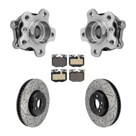 Front Hub Bearing Drill Slot Brake Rotor Pads Kit For BMW 330i xDrive 530i 330e 540i 430i KBB-129895