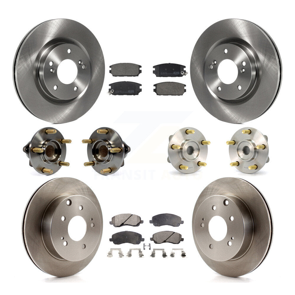 Front Rear Hub Bearing Brake Rotor Pad Kit (10Pc) For Mitsubishi Eclipse 3.8L To 10 31 05 KBB-129919