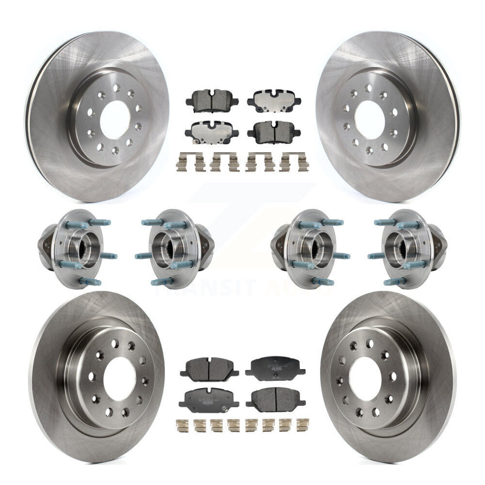 Front Rear Hub Bearing Brake Rotor & Pad Kit (10Pc) For Chevrolet Equinox GMC Terrain 4WD KBB-129922