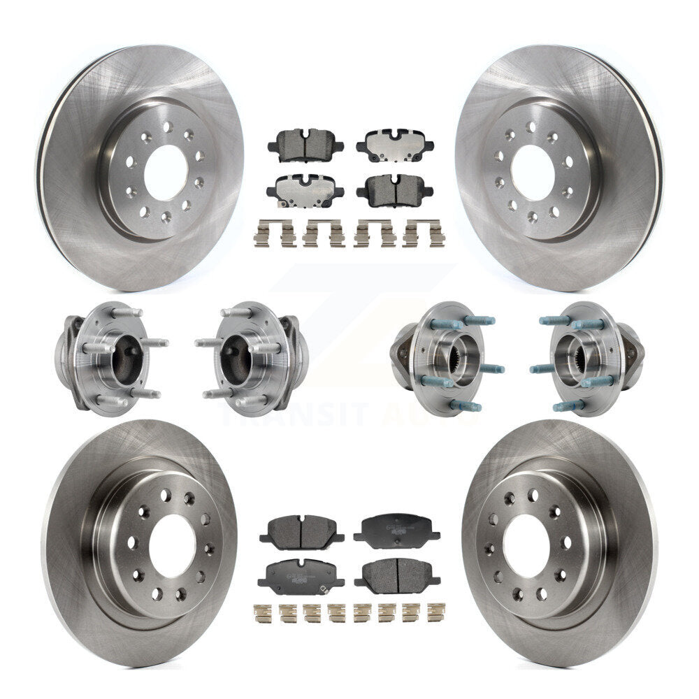 Front Rear Hub Bearing Brake Rotor & Pad Kit (10Pc) For Chevrolet Equinox GMC Terrain FWD KBB-129923