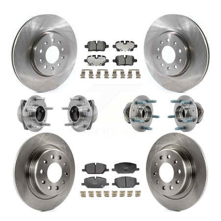 Front Rear Hub Bearing Brake Rotor & Pad Kit (10Pc) For Chevrolet Equinox GMC Terrain FWD KBB-129923