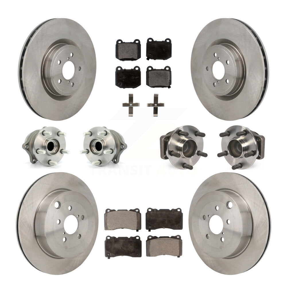 Front Rear Hub Bearings Disc Brake Rotors And Pads Kit (10Pc) For Subaru BRZ Toyota 86 KBB-129959