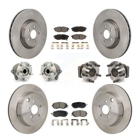 Front Rear Hub Bearing Brake Rotor & Pad Kit (10Pc) For 2019 Toyota 86 With Brembo Brakes KBB-129961