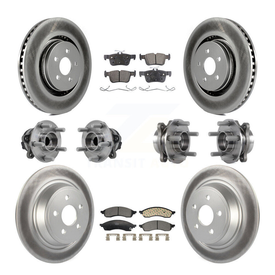 Front Rear Hub Bearing Coat Brake Rotor Pad Kit (10Pc) For 2022-2023 Lincoln Nautilus FWD KBB-129969
