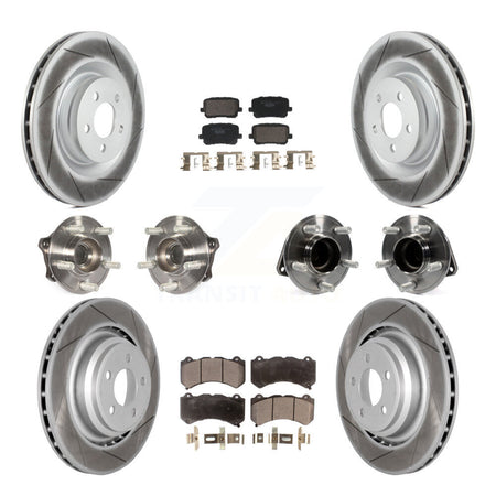 Front Rear Hub Bearings Coated Disc Brake Rotors And Pads Kit (10Pc) For Dodge Charger KBB-130003