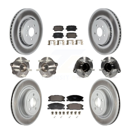 Front Rear Hub Bearing Coat Brake Rotor Pad Kit (10Pc) For Dodge Charger Pursuit with RWD KBB-130010