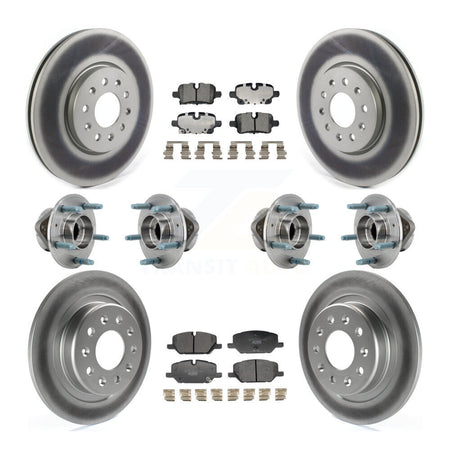 Front Rear Hub Bearing Coat Brake Rotor Pads Kit (10Pc) For Chevrolet Equinox GMC Terrain KBB-130021