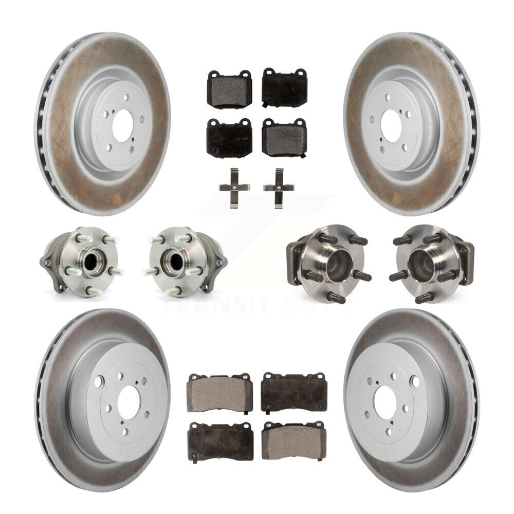 Front Rear Hub Bearing Coated Disc Brake Rotor & Pads Kit (10Pc) For Subaru BRZ Toyota 86 KBB-130036