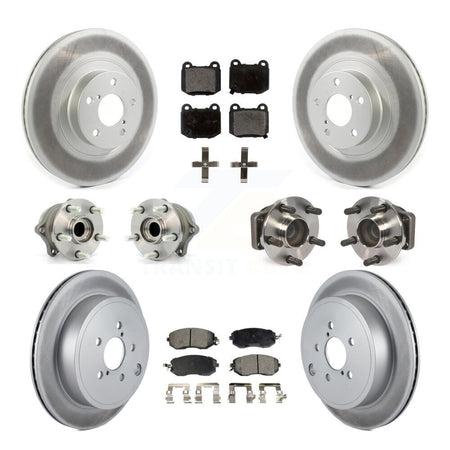 Front Rear Hub Bearing Coat Brake Rotor Pads Kit (10Pc) For 17 Subaru BRZ Limited/Premium KBB-130038