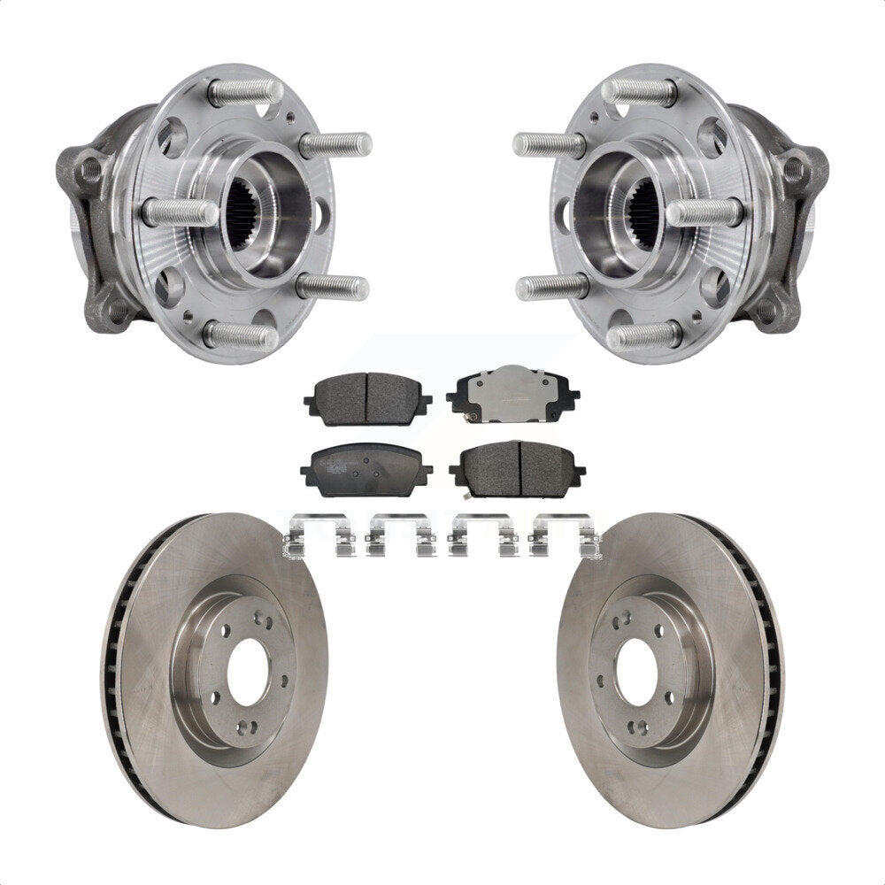 Front Hub Bearing Assembly Disc Brake Rotor Pad Kit For Hyundai Santa Fe Kia Sorento Cruz KBB-130047