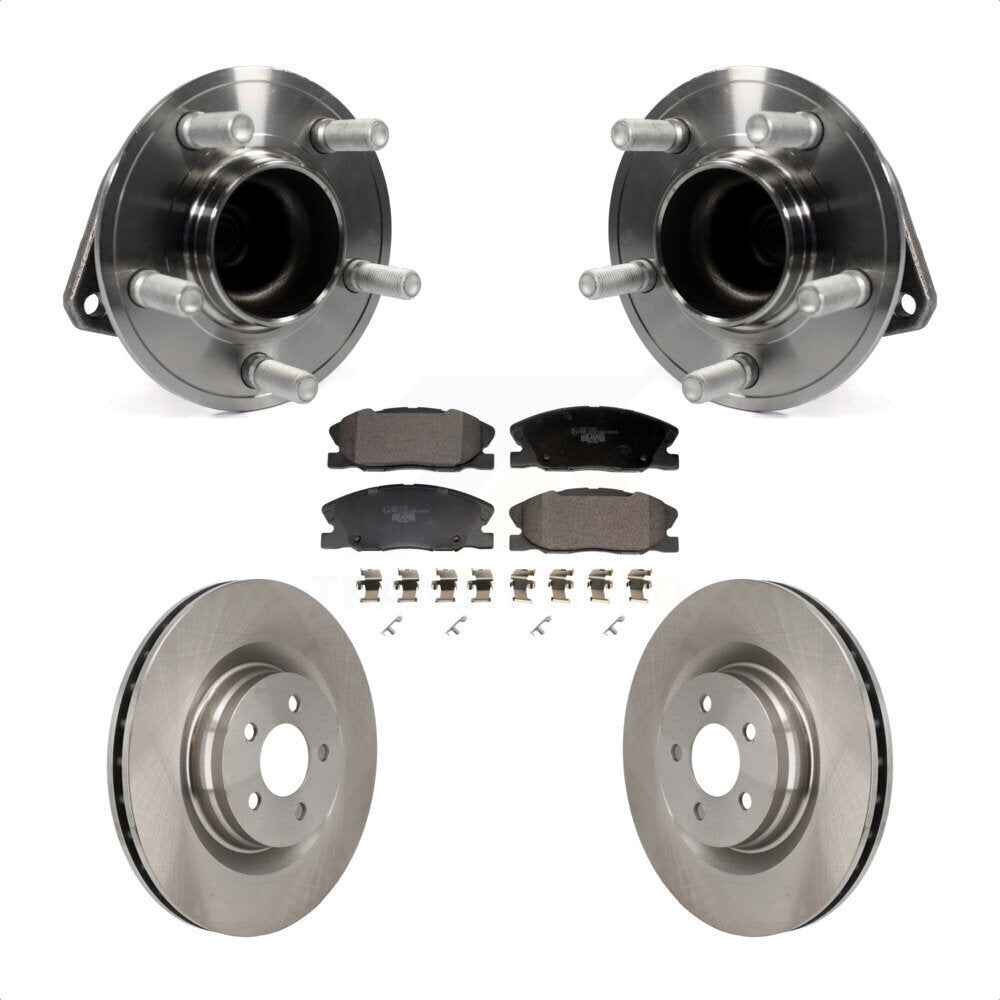 Front Hub Bearing Brake Rotor & Pad Kit For Dodge Charger With 370mm Diameter KBB-130060