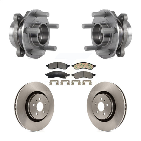 Front Hub Bearing Assembly Disc Brake Rotors And Ceramic Pads Kit For Lincoln Nautilus KBB-130062