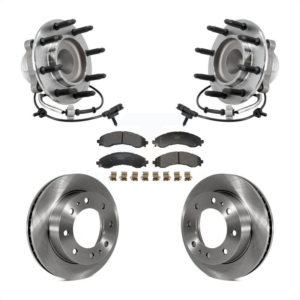 Front Hub Bearing Brake Rotor And Pad Kit For 2021-2023 GMC Savana 2500 Chevrolet Express KBB-130069