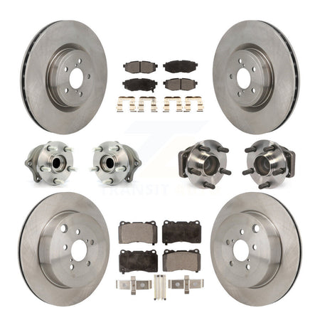 Front Rear Hub Bearing Brake Rotor Pads Kit (10Pc) For Subaru BRZ Base With Brembo Brakes KBB-130095
