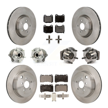 Front Rear Hub Bearings Disc Brake Rotors And Pads Kit (10Pc) For Subaru BRZ Toyota 86 KBB-130096