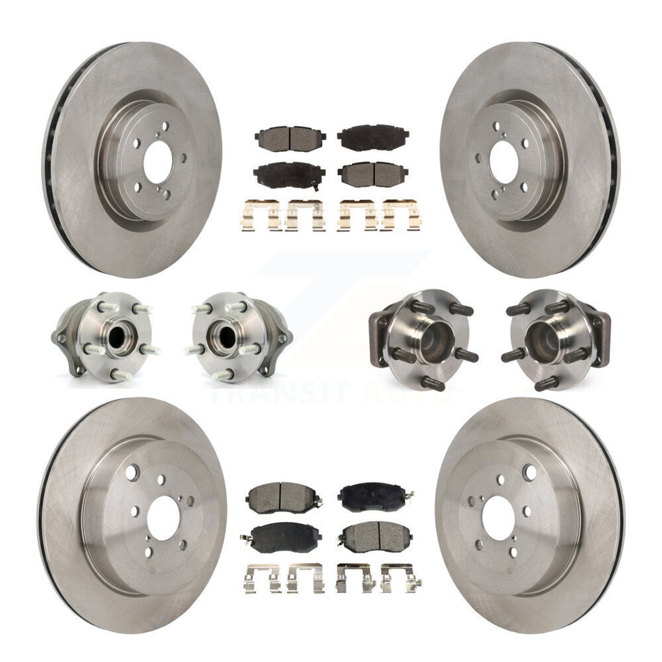 Front Rear Hub Bearing Brake Rotor & Pad Kit (10Pc) For 2019 Toyota 86 With Brembo Brakes KBB-130098