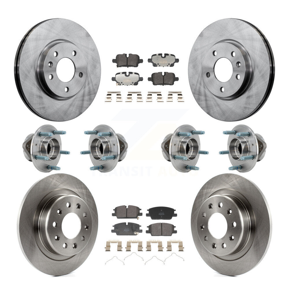 Front Rear Hub Bearing Brake Rotor & Pad Kit (10Pc) For Chevrolet Equinox GMC Terrain 4WD KBB-130105