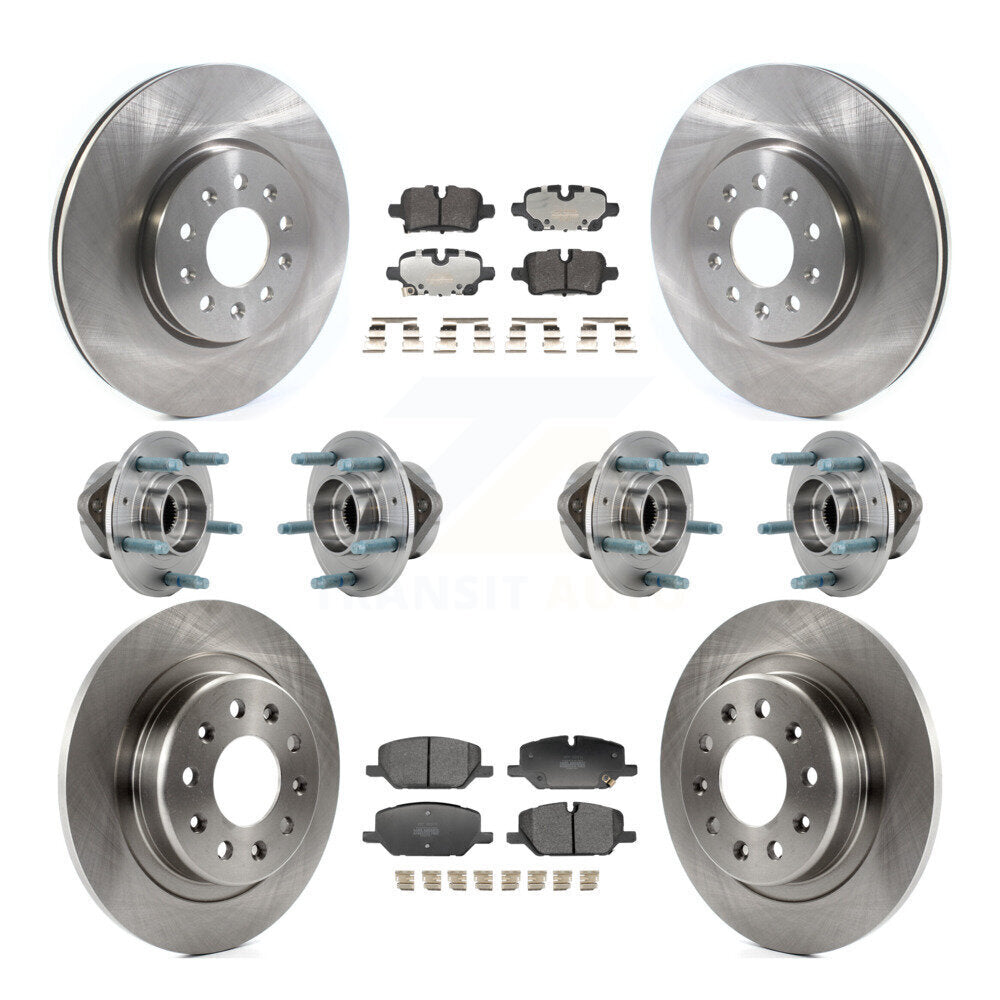 Front Rear Hub Bearing Brake Rotor & Pad Kit (10Pc) For Chevrolet Equinox GMC Terrain 4WD KBB-130107