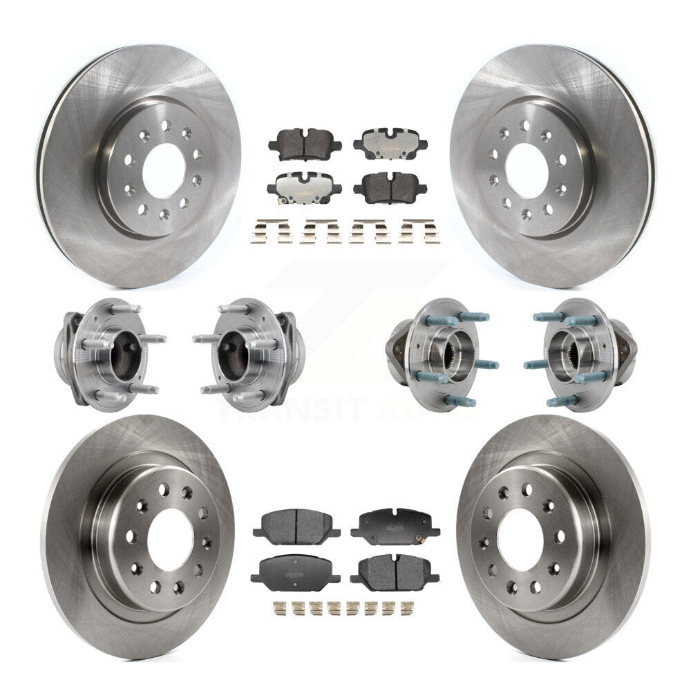 Front Rear Hub Bearing Brake Rotor & Pad Kit (10Pc) For Chevrolet Equinox GMC Terrain FWD KBB-130108