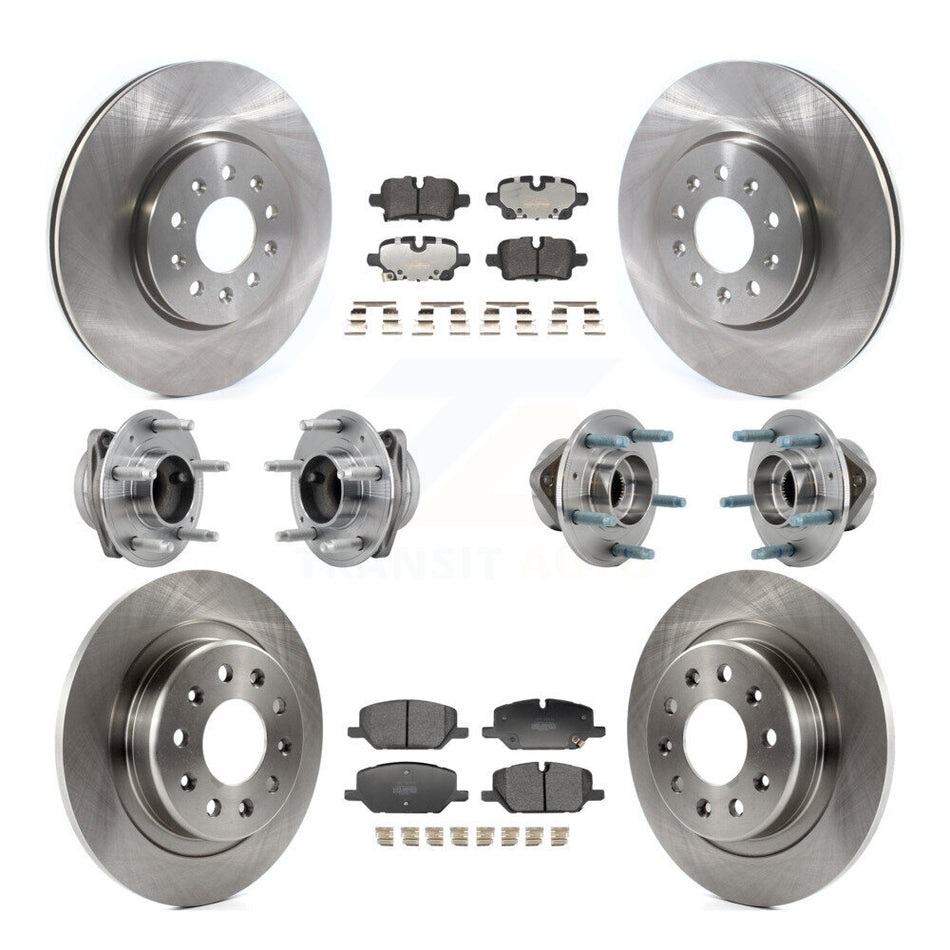 Front Rear Hub Bearing Brake Rotor & Pad Kit (10Pc) For Chevrolet Equinox GMC Terrain FWD KBB-130108