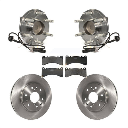 Front Hub Bearing Brake Rotor & Pads Kit For GMC Sierra 1500 Chevrolet Silverado Yukon XL KBB-130114
