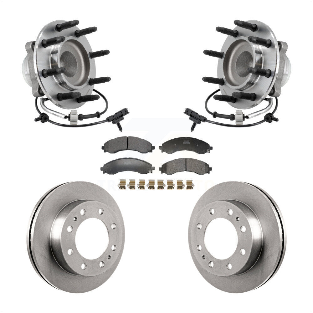 Front Hub Bearing Assembly Disc Brake Rotors And Pads Kit For 2021 GMC Savana 4500 KBB-130121