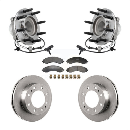 Front Hub Bearing Assembly Disc Brake Rotors And Pads Kit For 2021 GMC Savana 4500 KBB-130121