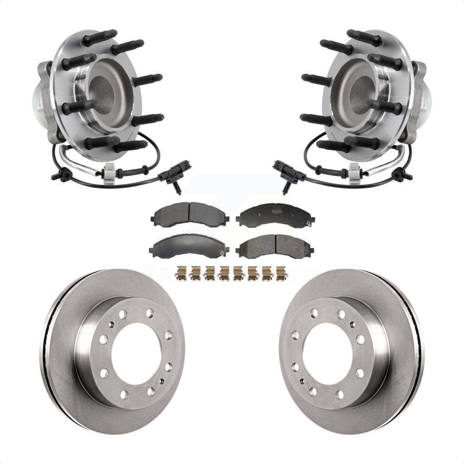 Front Hub Bearing Assembly Disc Brake Rotors And Pads Kit For 2021 GMC Savana 4500 KBB-130121