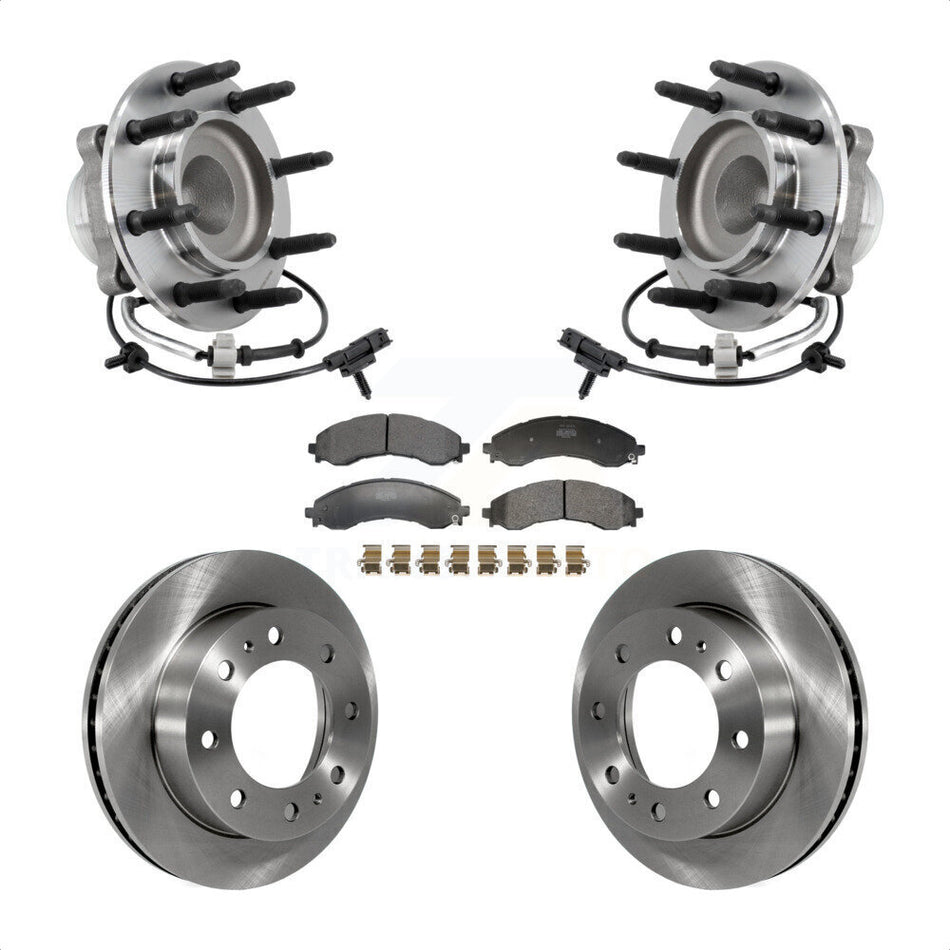 Front Hub Bearing Brake Rotor And Pad Kit For 2021-2023 GMC Savana 2500 Chevrolet Express KBB-130122