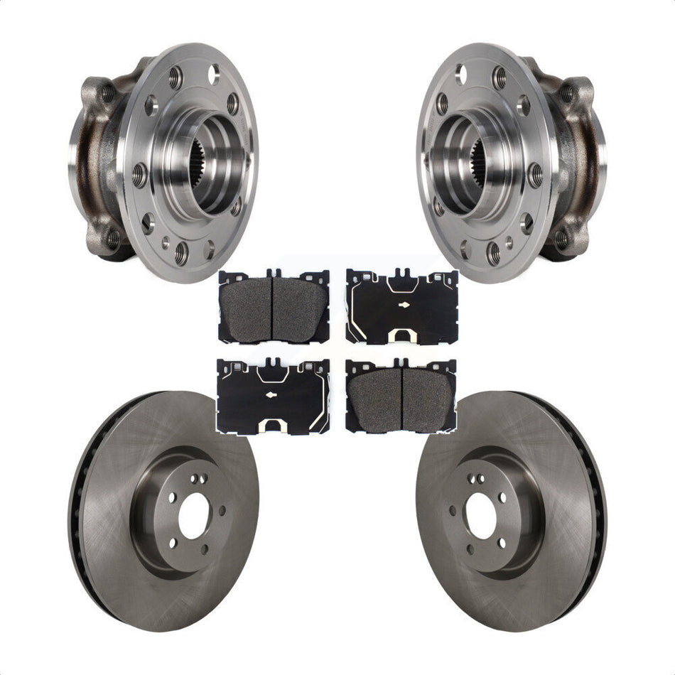 Front Hub Bearing Brake Rotor Pad Kit For Mercedes-Benz C43 AMG GLC43 E450 E400 E300 C450 KBB-130123