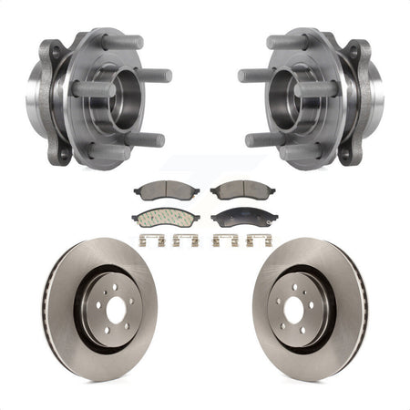 Front Hub Bearing Assembly Disc Brake Rotors And Pads Kit For Lincoln Nautilus KBB-130126