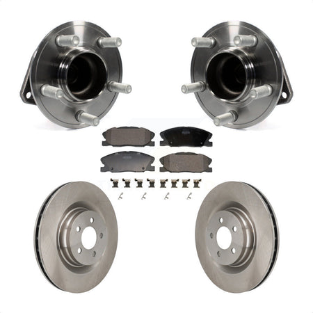 Front Hub Bearing Brake Rotor & Pad Kit For Dodge Charger With 370mm Diameter KBB-130134