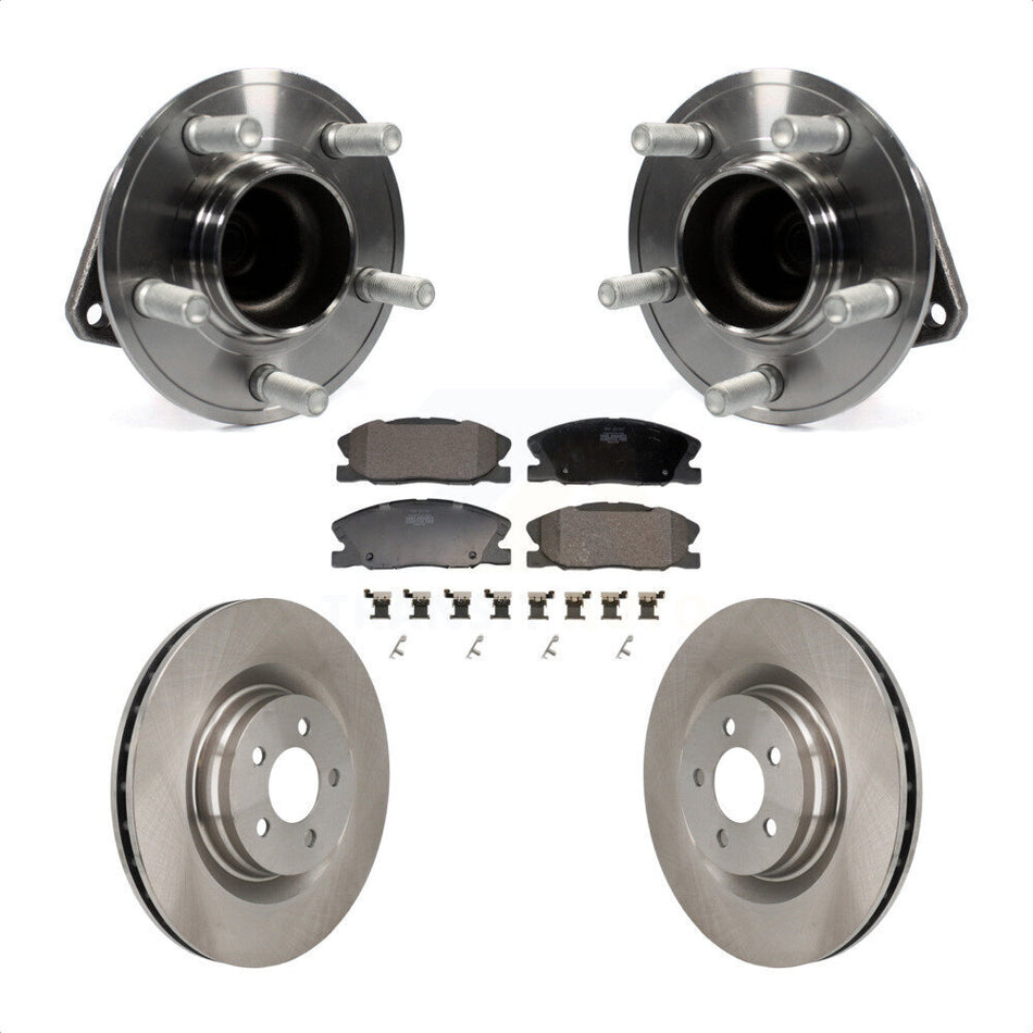 Front Hub Bearing Brake Rotor & Pad Kit For Dodge Charger With 370mm Diameter KBB-130134