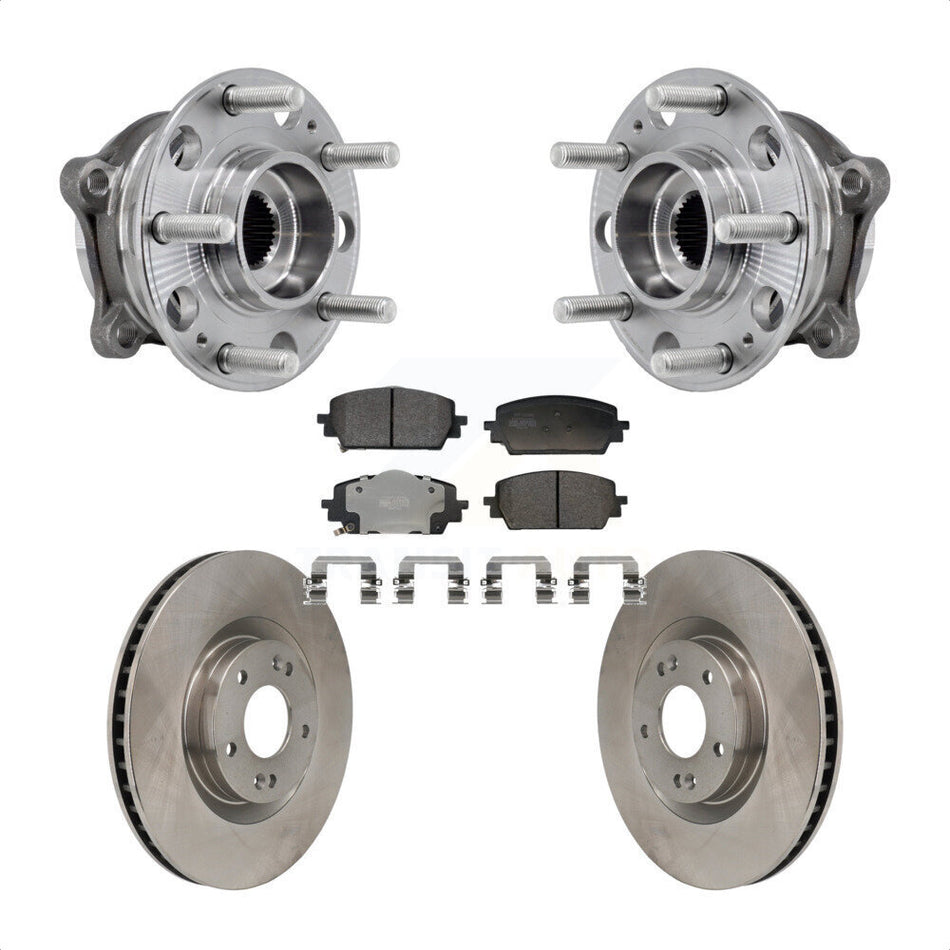 Front Hub Bearing Assembly Disc Brake Rotor Pad Kit For Hyundai Santa Fe Kia Sorento Cruz KBB-130137