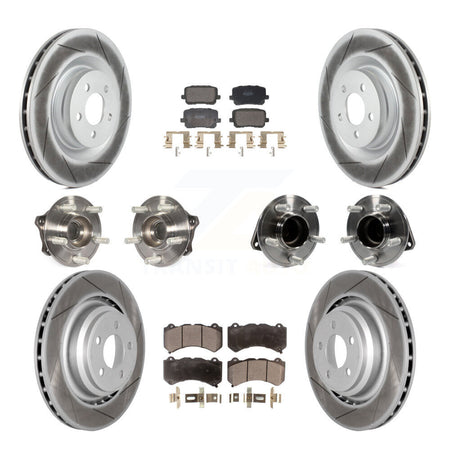 Front Rear Hub Bearings Coated Disc Brake Rotors And Pads Kit (10Pc) For Dodge Charger KBB-130163