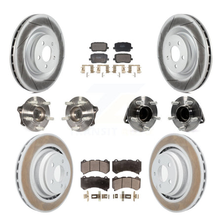 Front Rear Hub Bearings Coated Disc Brake Rotors And Pads Kit (10Pc) For Dodge Charger KBB-130165