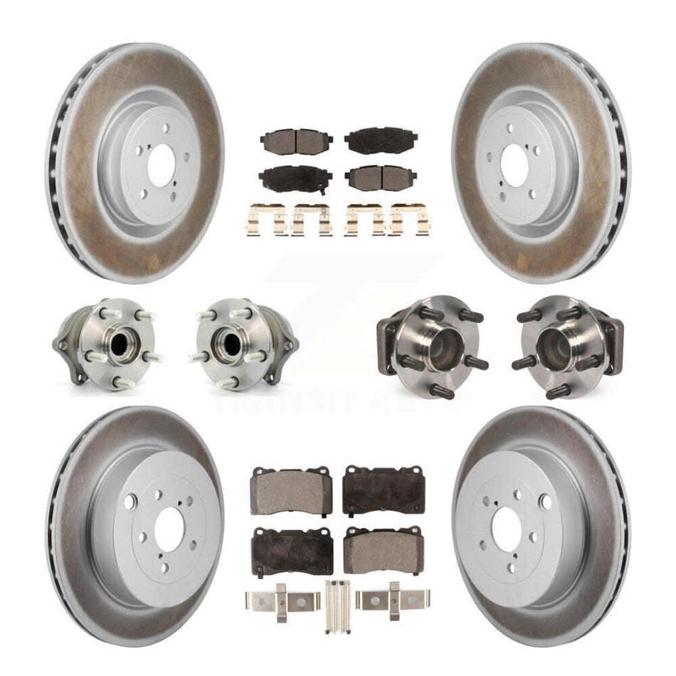 Front Rear Hub Bearing Coat Brake Rotor Pads Kit (10Pc) For Subaru BRZ With Brembo Brakes KBB-130177