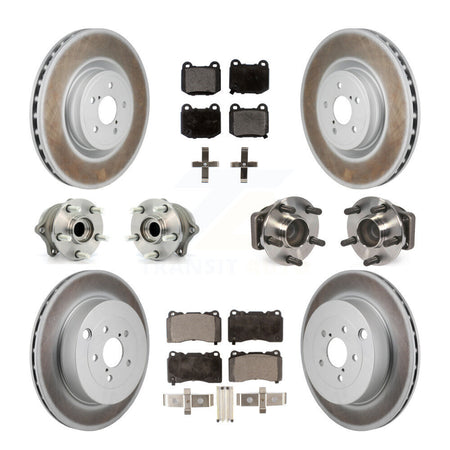 Front Rear Hub Bearing Coated Disc Brake Rotor & Pads Kit (10Pc) For Subaru BRZ Toyota 86 KBB-130178