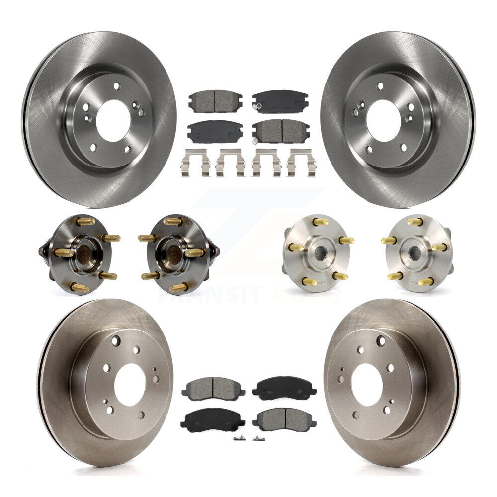 Front Rear Hub Bearing Brake Rotor Pad Kit (10Pc) For Mitsubishi Eclipse 3.8L To 10 31 05 KBB-130212